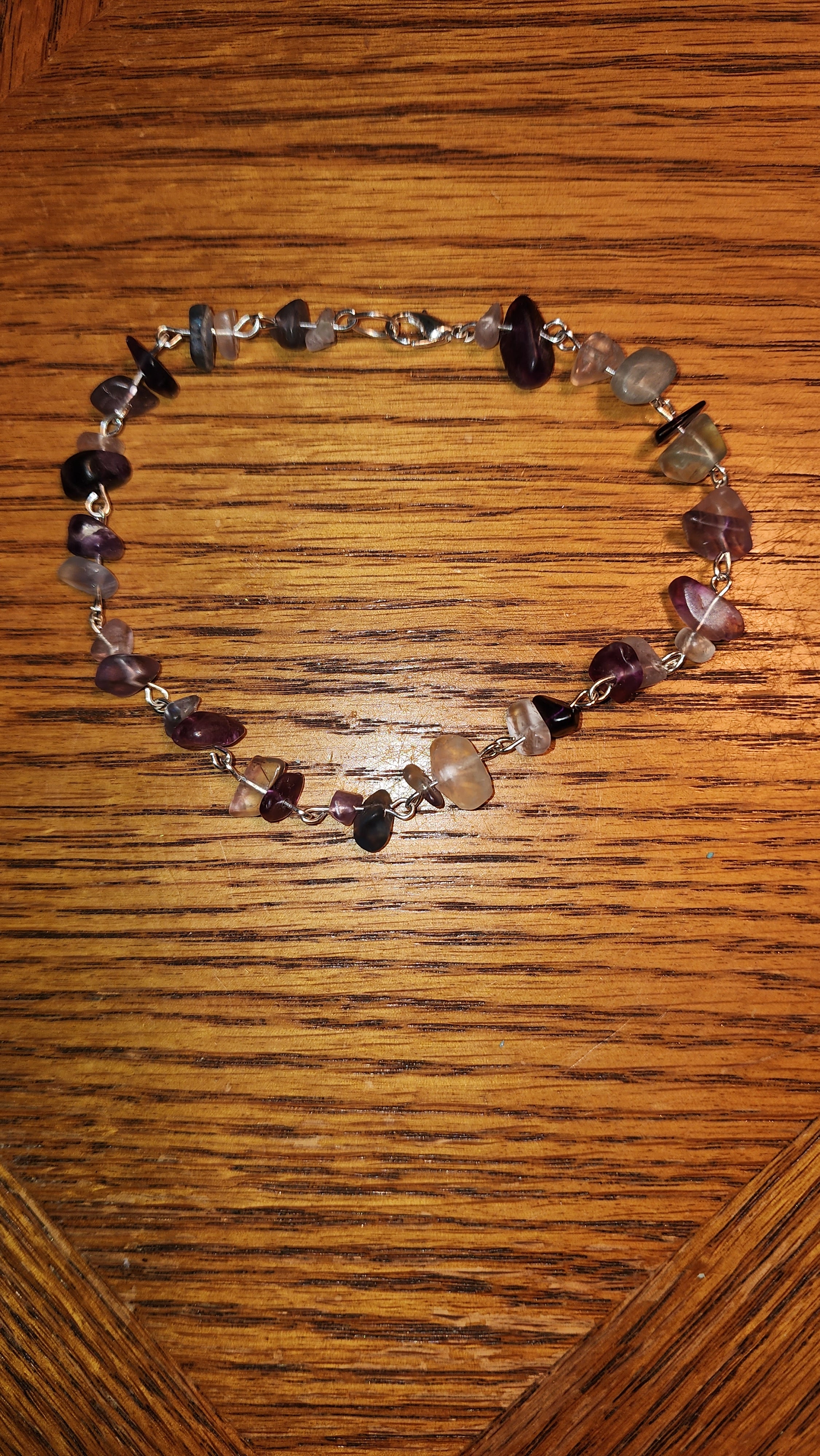 Rainbow fluorite ankle braclet/braclet